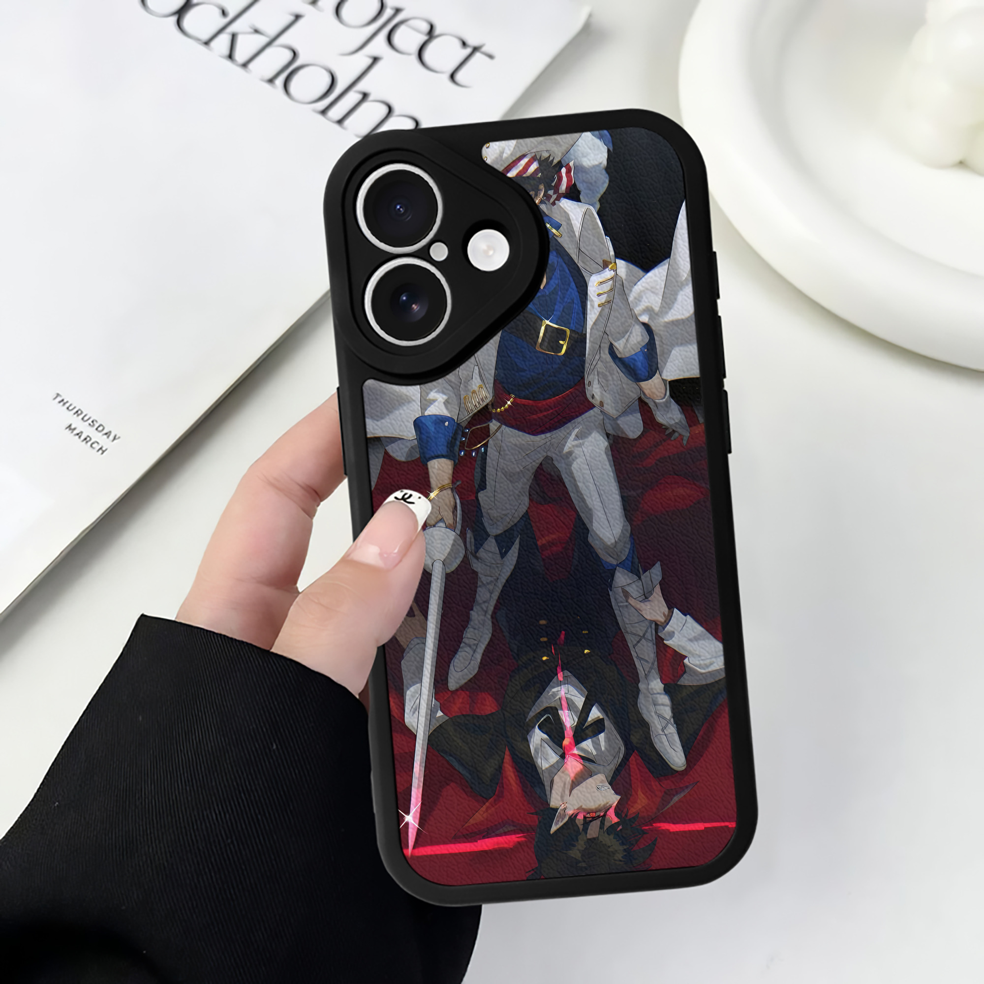 （画像用） 名探偵コナン Detective Conan 【iPhone 16シリーズ対応】シリコンスマホケース（レザー調） 材質：シリコン